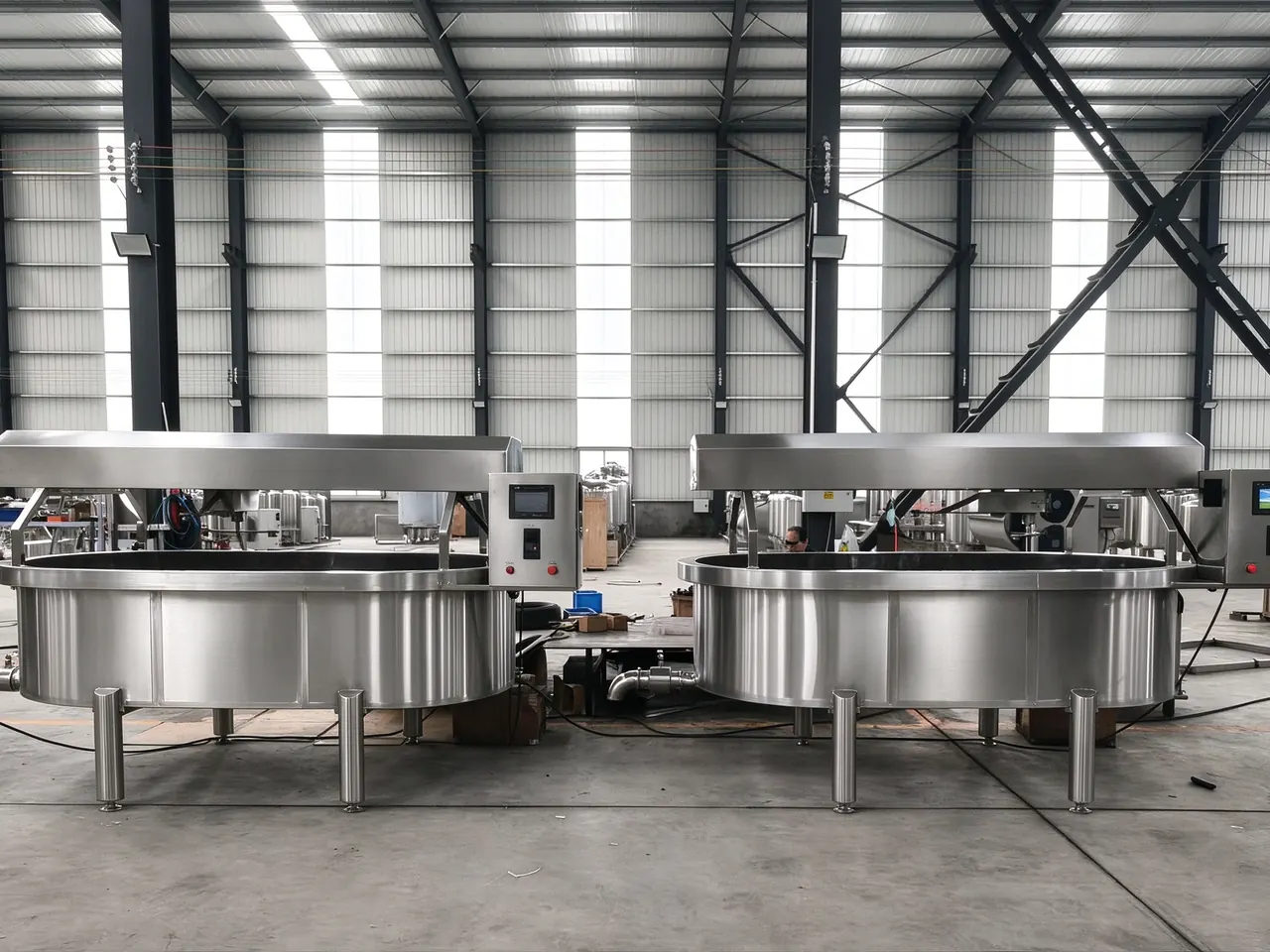 Open cheese vats