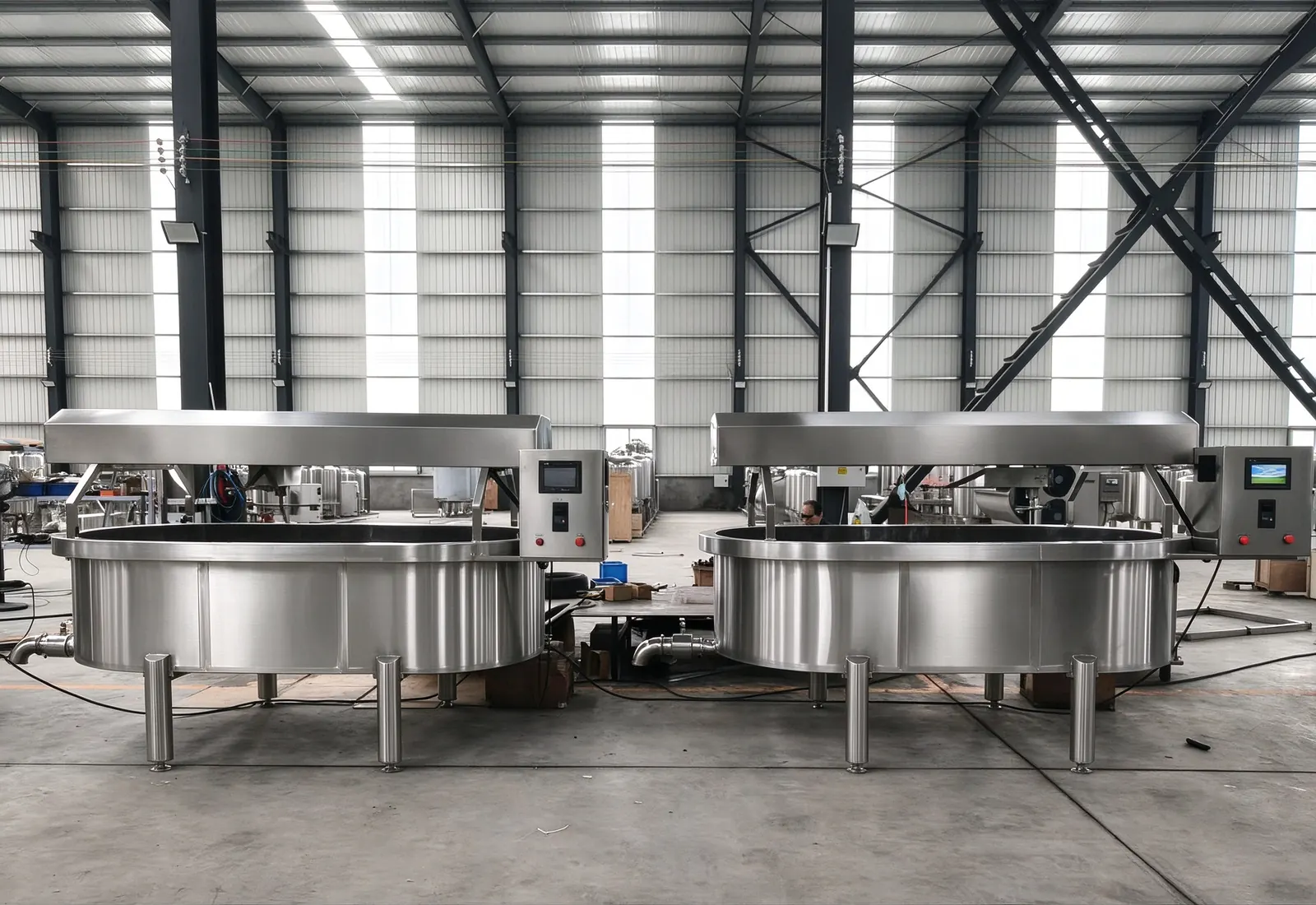 Open cheese vats