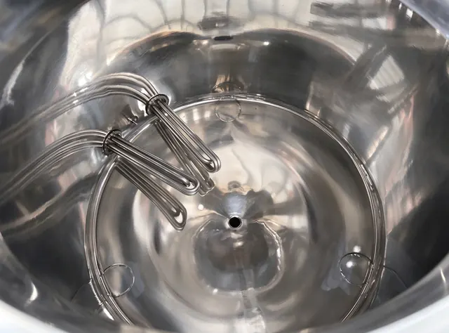 Heating coil inside a CIP tank