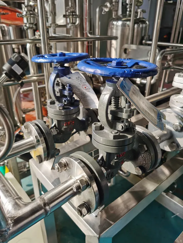 Steam valves on the heating loop