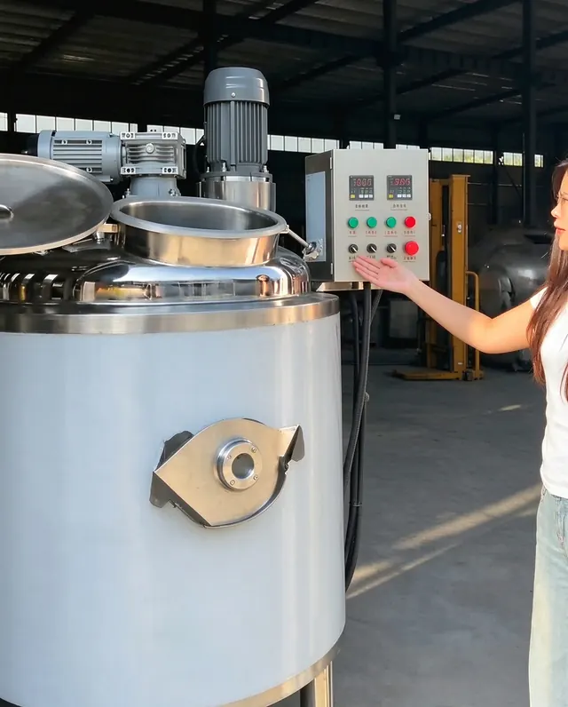 Test run of a high-shear tank